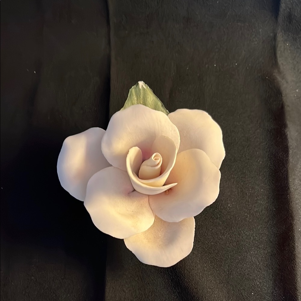 Cream and Green Gardenia Decor Accent